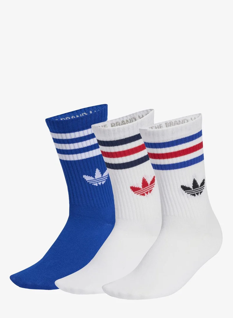 اديداس اوريجينالز ثلاثة أزواج من جوارب 3-Stripes Crew